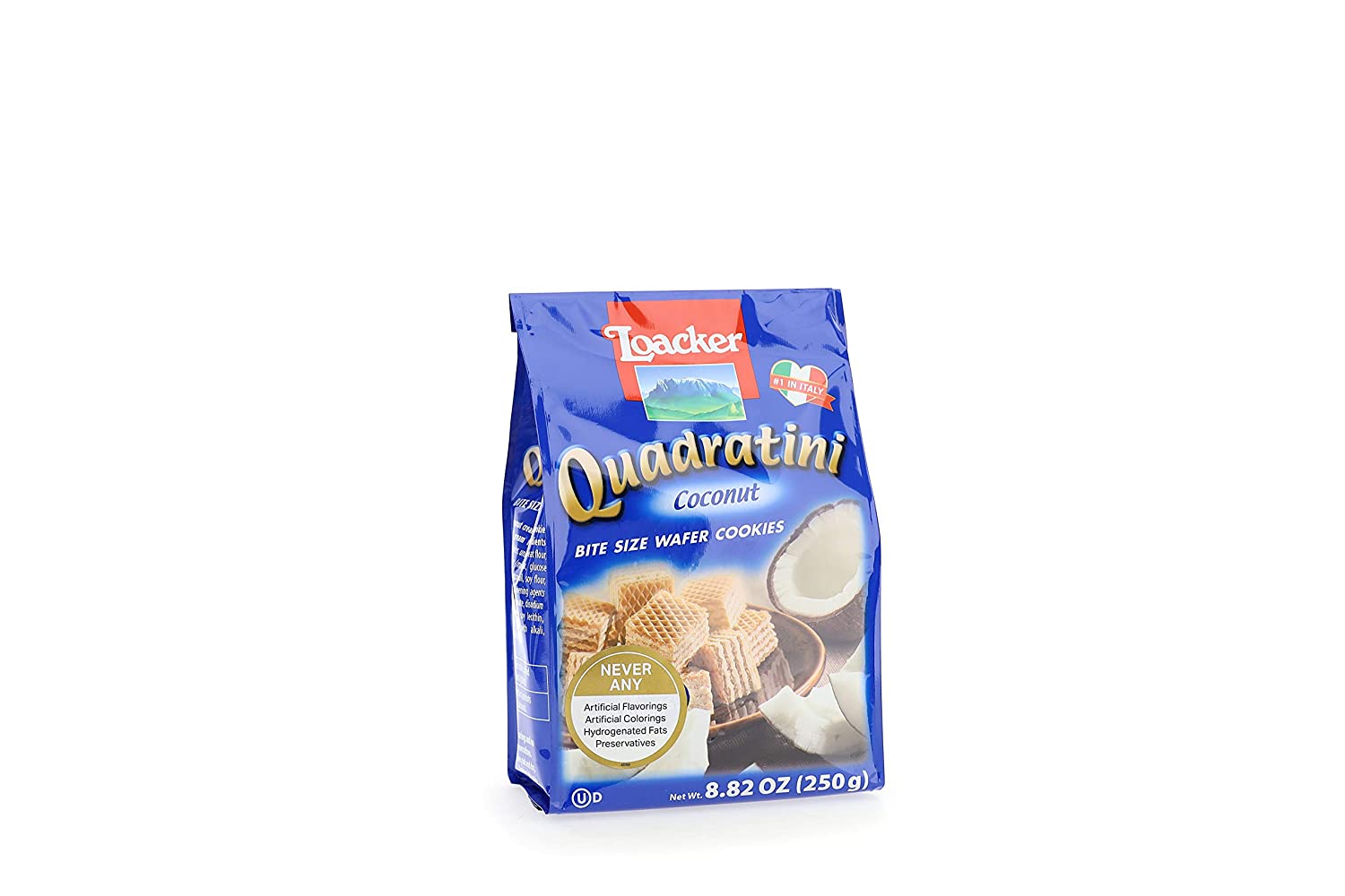 LOACKER Quadratini Coconut Wafer Cookies 8.82 Oz