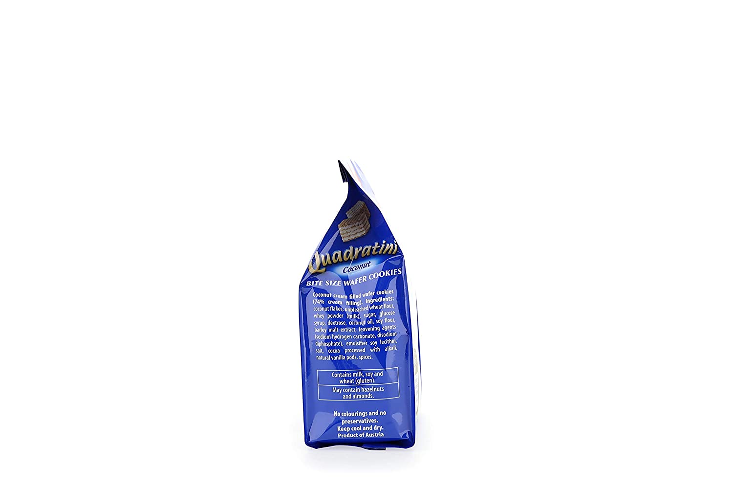 LOACKER Quadratini Coconut Wafer Cookies 8.82 Oz
