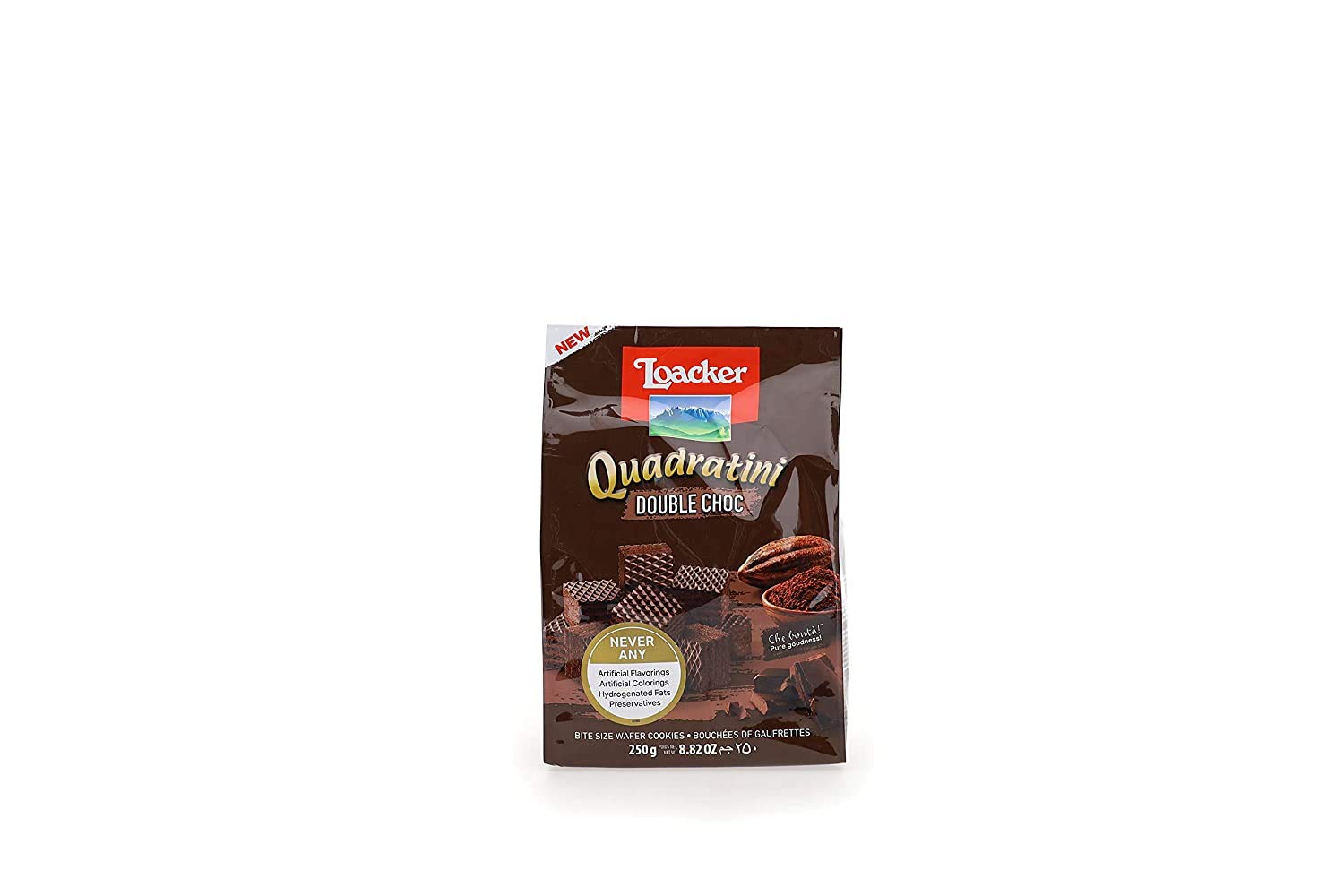 LOACKER Quadratini Double Choc Wafer Cookies 8.82 Oz