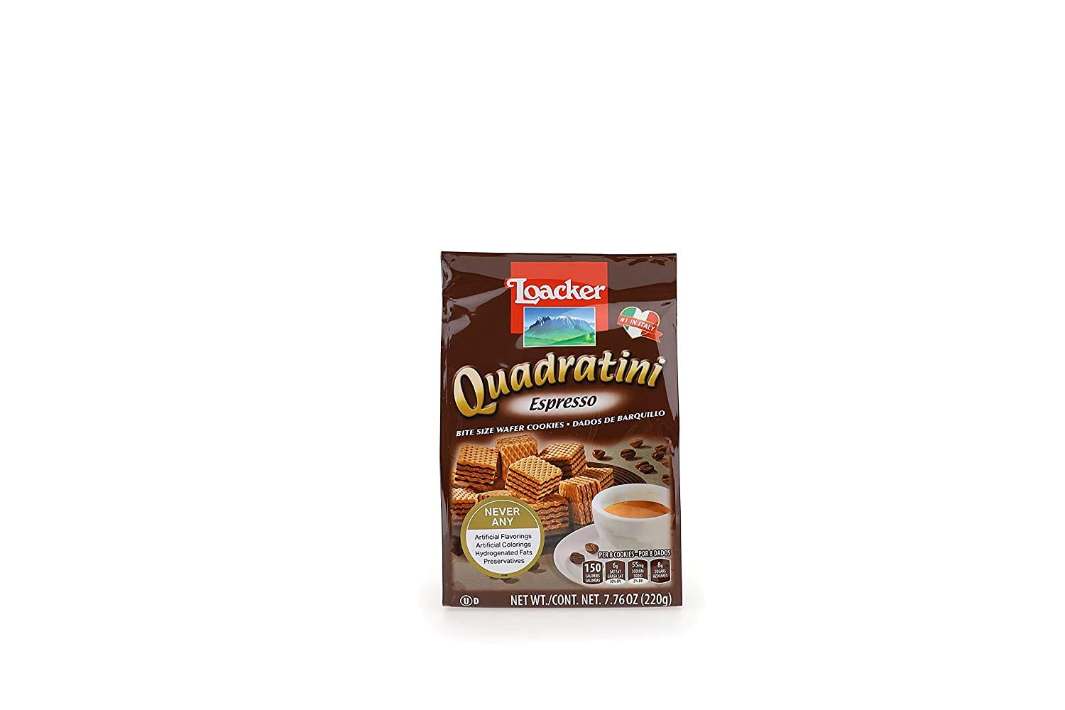 LOACKER Quadratini Espresso Wafer Cookies 7.76 Oz