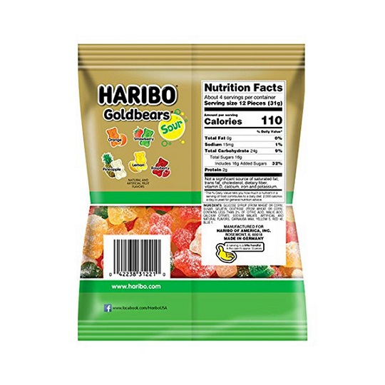 HARIBO Goldbears Gummi Candy 4.5 OZ