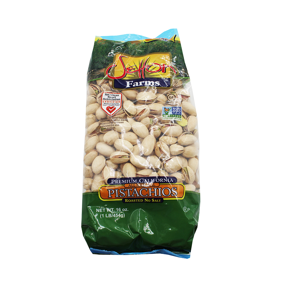 SETTON FRAMS Roasted No Salt Pistachios 1 LB