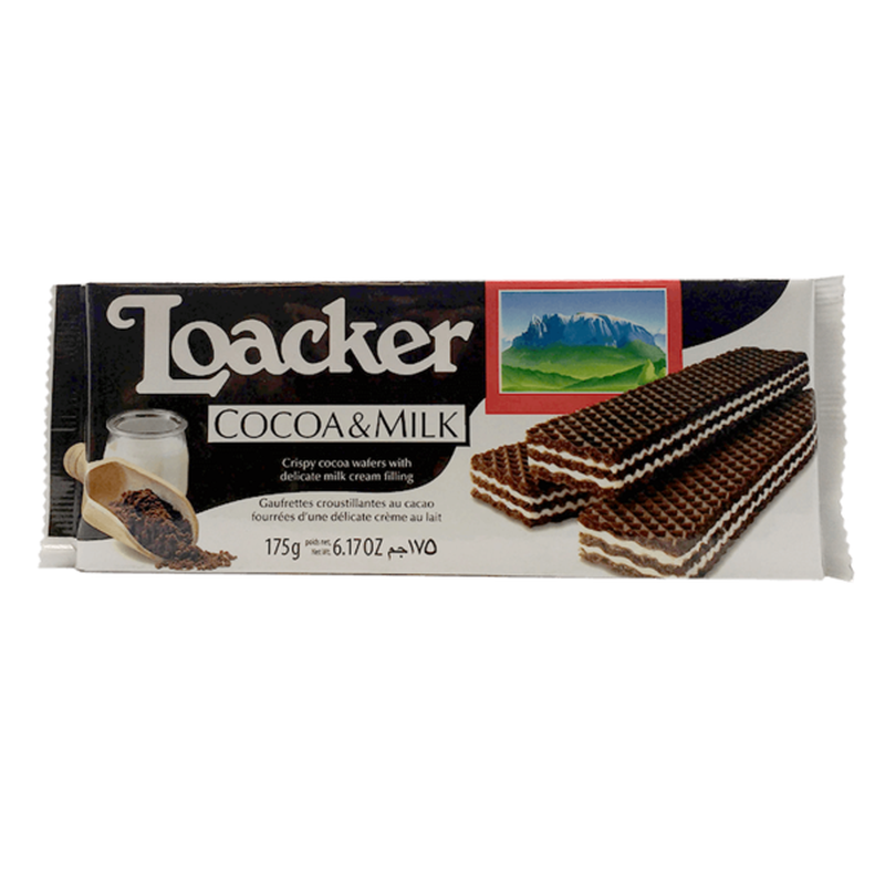 LOACKER Cocoa & Milk Waffle 6.17 Oz