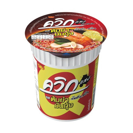 WAI WAI Quick Cup Noodles Tom Yum Mun Goong Flavor 60 G