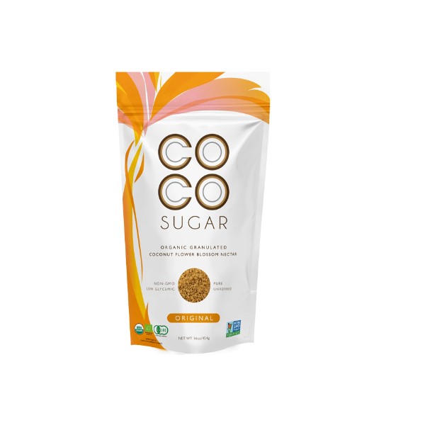 COCO SUGAR Organic Granulated Coconut Flower Blossom Nectar 16 OZ