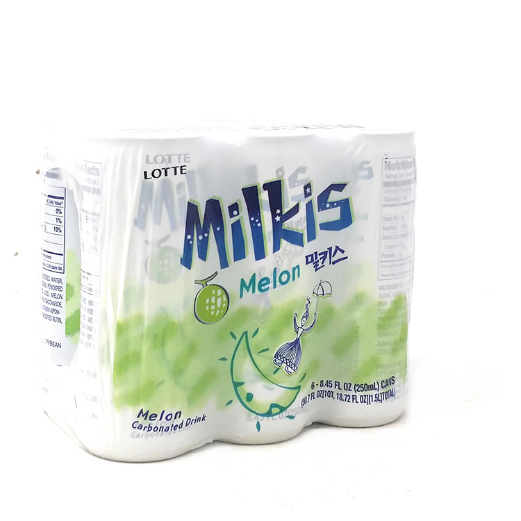 LOTTE Milkis Melon Carbonated Drink 6 Cans