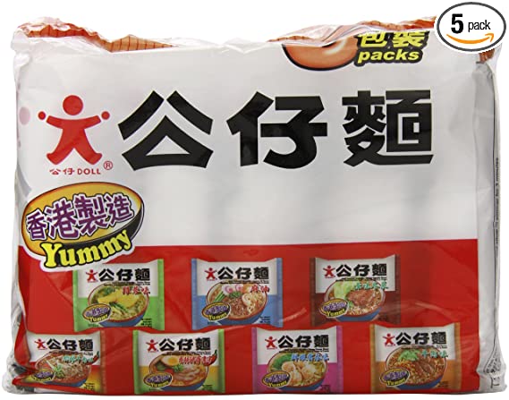 DOLL Bag Noodles spicy artificial pork 5PK 3.53oz