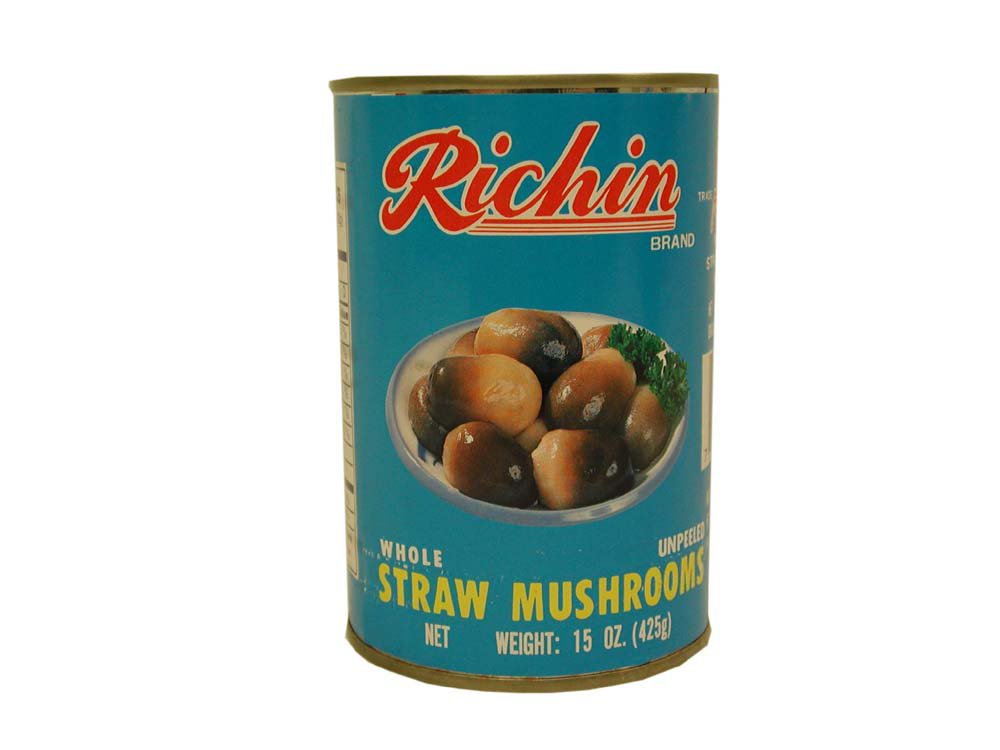 RICHIN Whole Unpeeled Straw Mushrooms 15 Oz