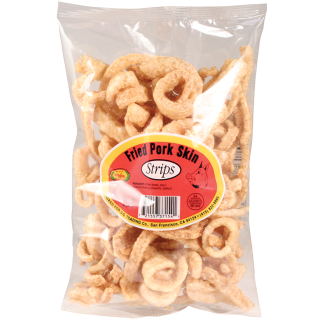 DRAGONFLY Fried Pork Skin Strips 2.5 Oz