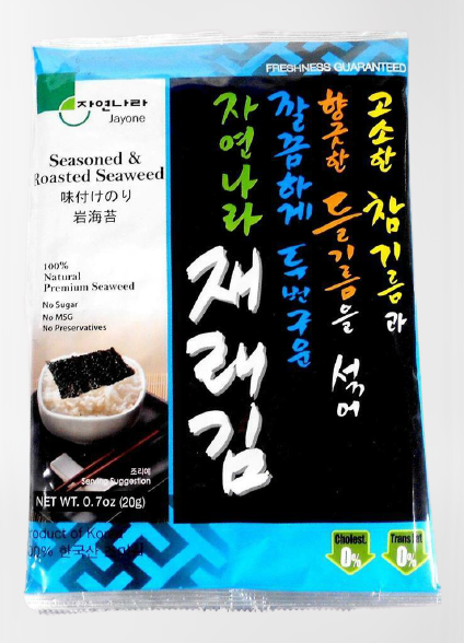 JAYONE Seasoned & Roasted Seaweed Premium Size 0.7 OZ