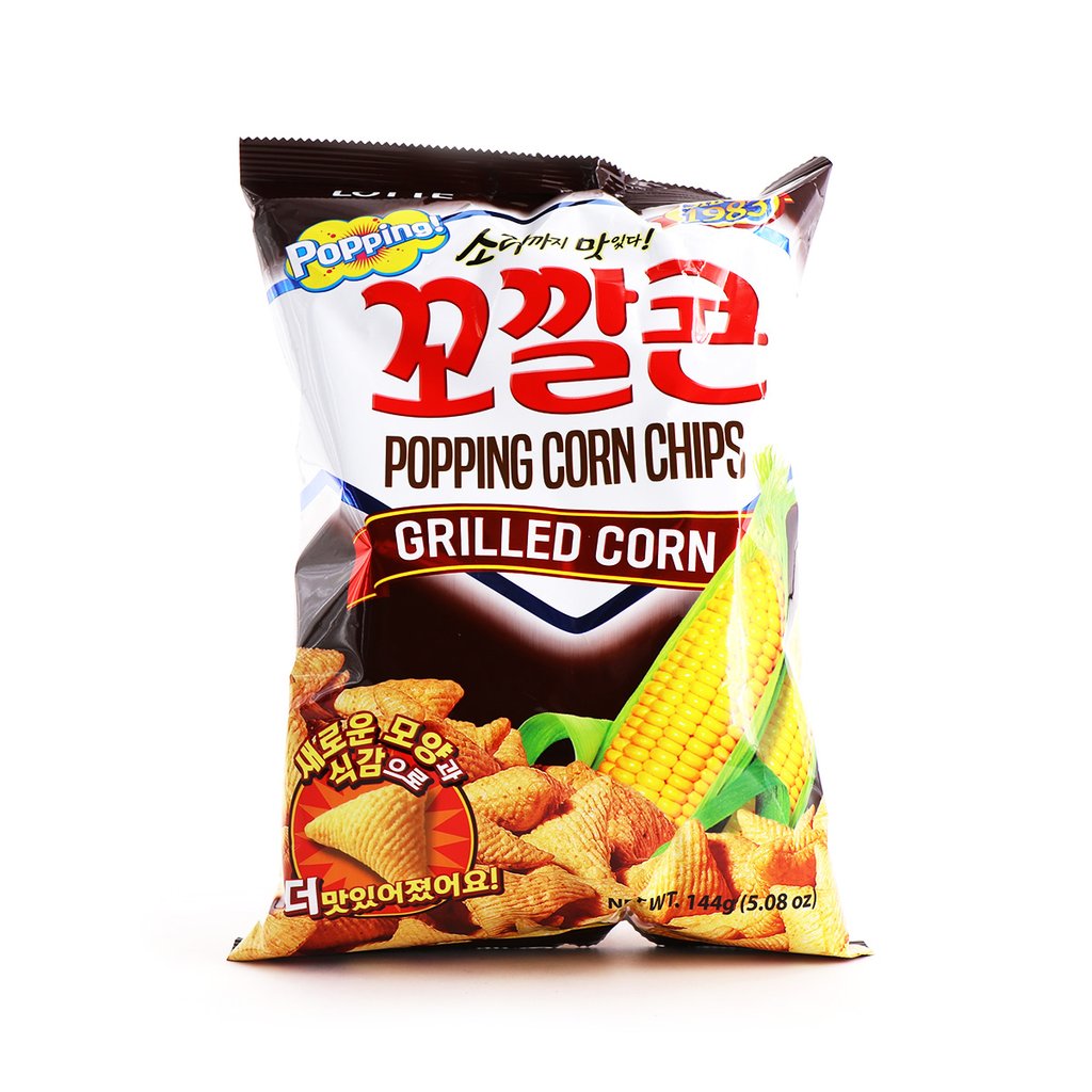 LOTTE Popping Corn Chips Grilled Flv 5.08 Oz