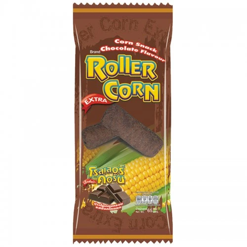 ROLLER CORN EXTRA Chocolate Flavour Corn Snack 65 G