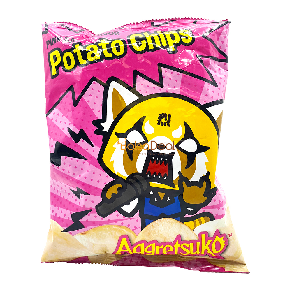 AGGRETSUKO Potato Chips Pink Salt Flavor 1.9 Oz