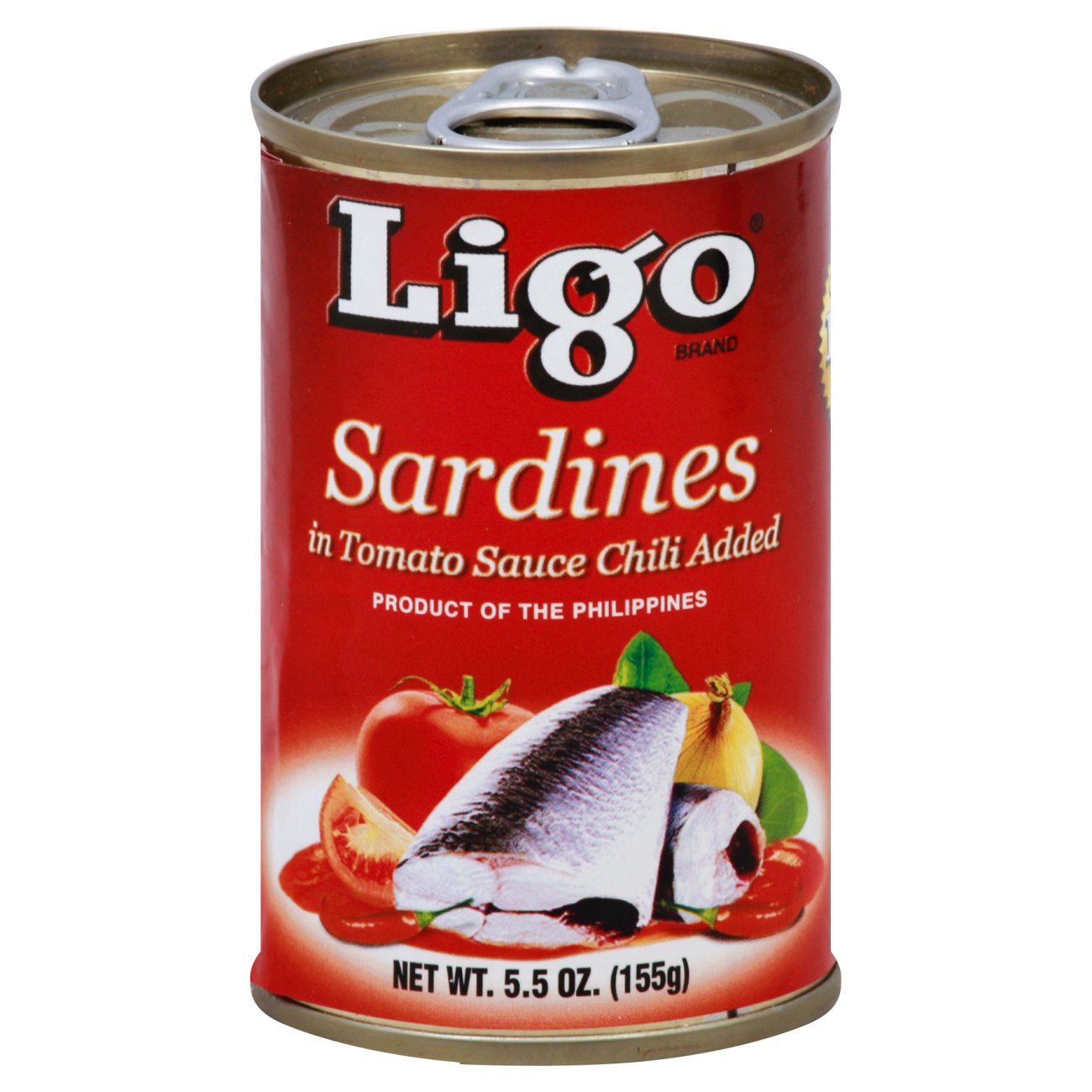 LIGO Sardines In Tomato Sauce Chili Added 5.5 OZ