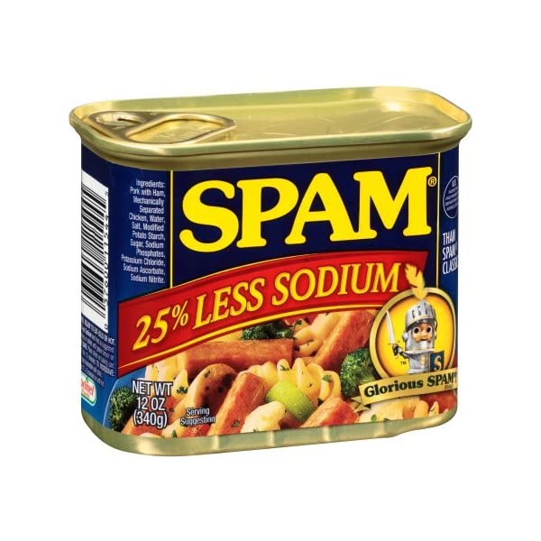 GLORIOUS SPAM SPAM LESS SODIUM 12 OZ