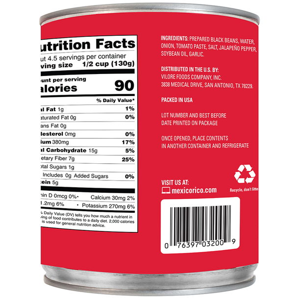 LA COSTENA Whole Black Beans 19.75 Oz