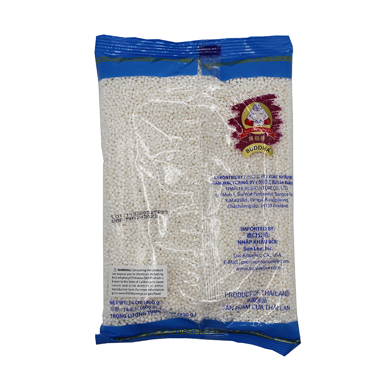 SUNLEE Small White Tapioca Pearl Bot Bang 14 Oz