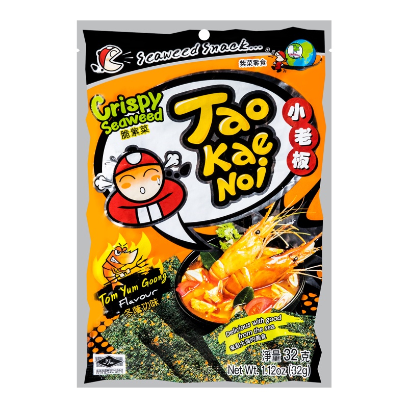 TAOKAENOI Crispy Seaweed Tom Yum Goong Flavour 1.12 OZ