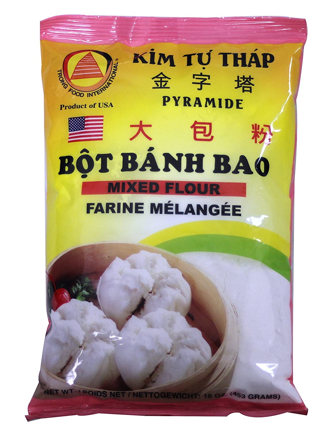 Trong Food International Pyramide Mixed Flour Bot Banh Bao 16 Oz