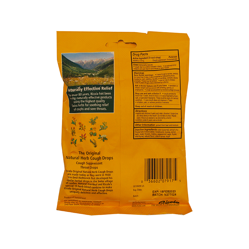 RICOLA The Original Natural Herb Cough Drops 3.2 Oz