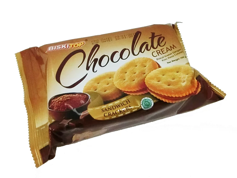 BISKITOP Chocolate Cream Sandwich Crackers 165 G
