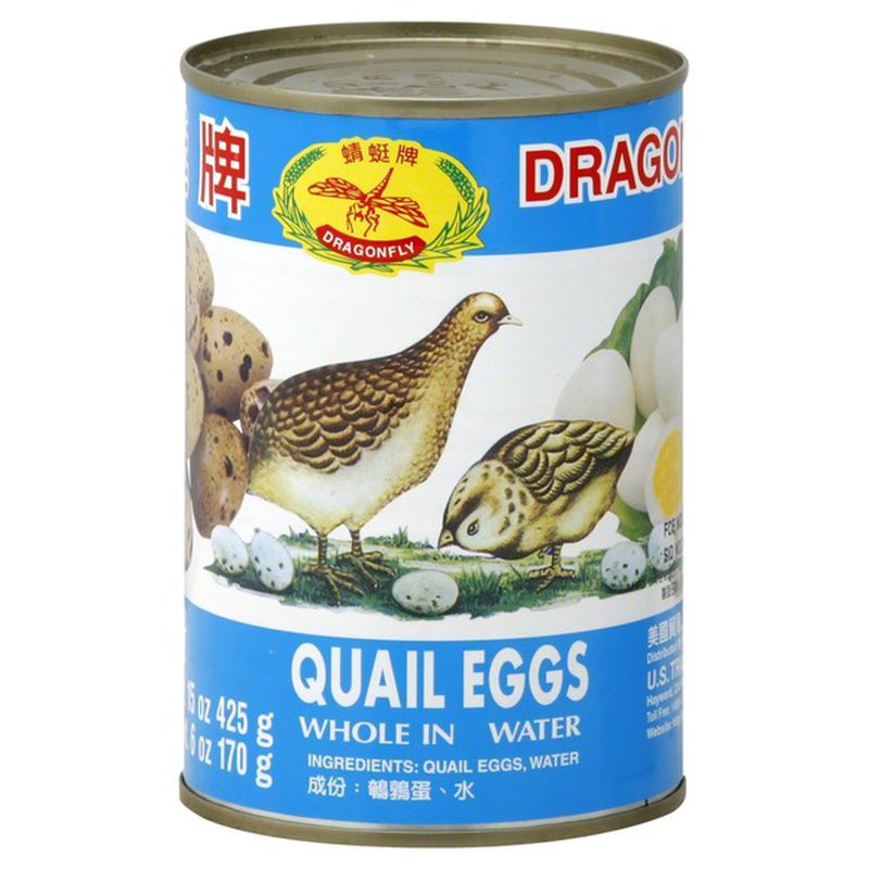 DRAGONFLY Quail Eggs Whole in Water 15 oz