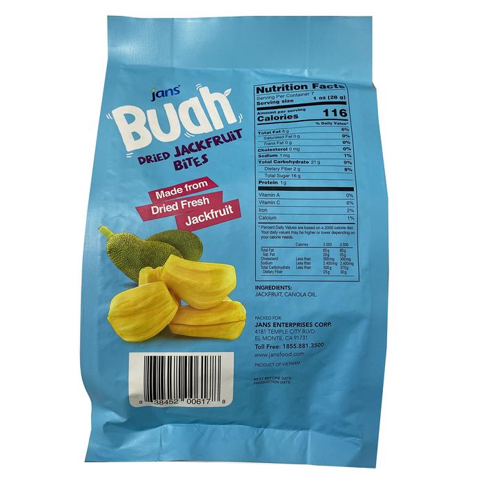 JANS Buah Dried Jackfruit Bites 7.05 OZ