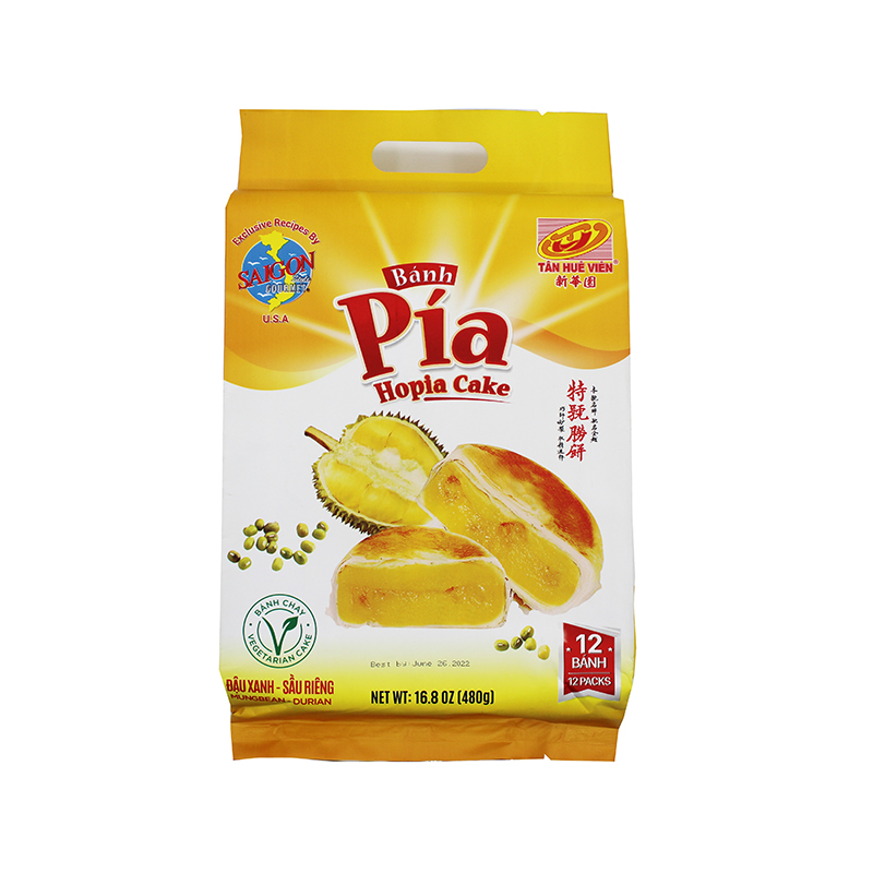 TAN HUE VIEN Hopia Cake / Banh Pia Dau Xanh Sau Rieng 16.8 OZ