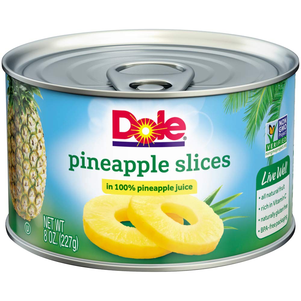 DOLE Pineapple Slices In 100% Pineapple Juice 8 OZ