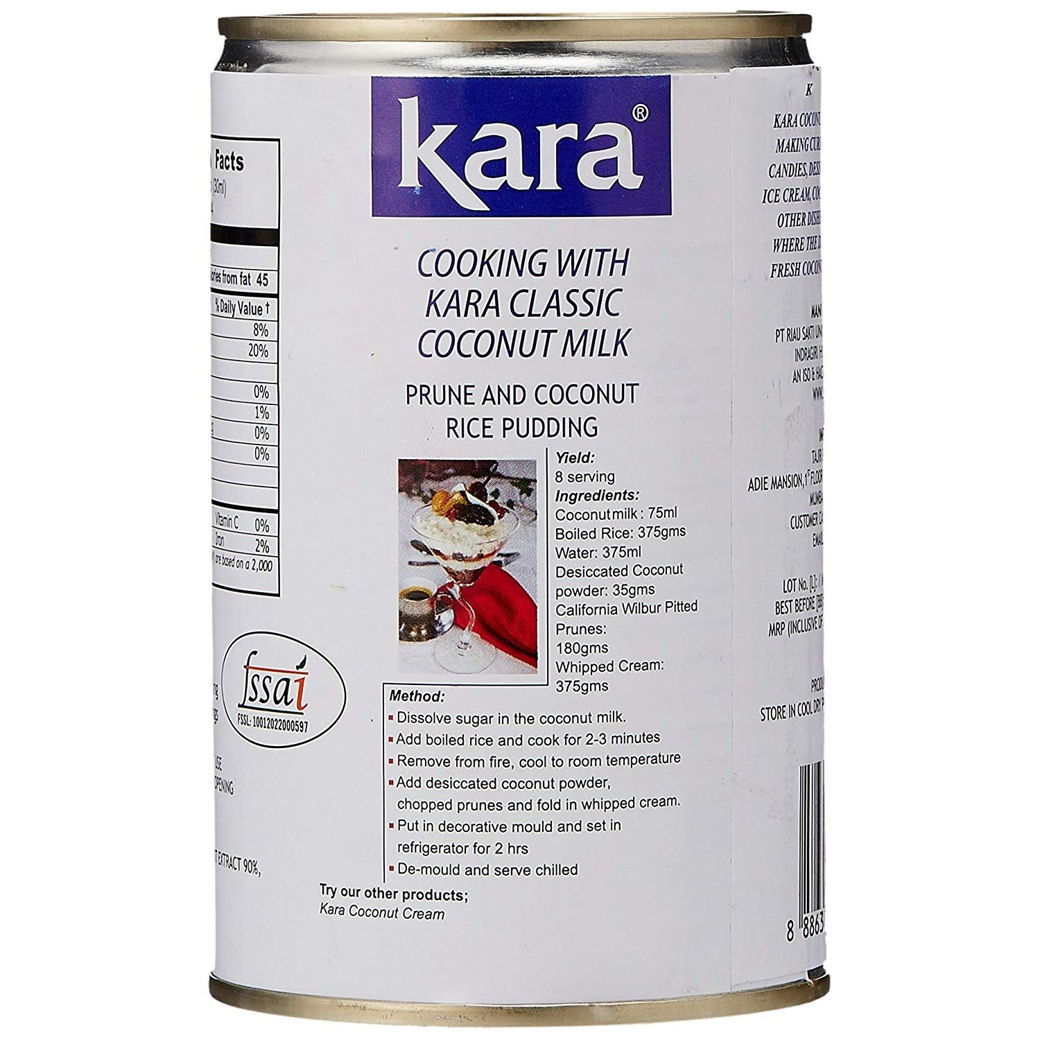 KARA Coconut Milk Classic 14.4 Fl Oz