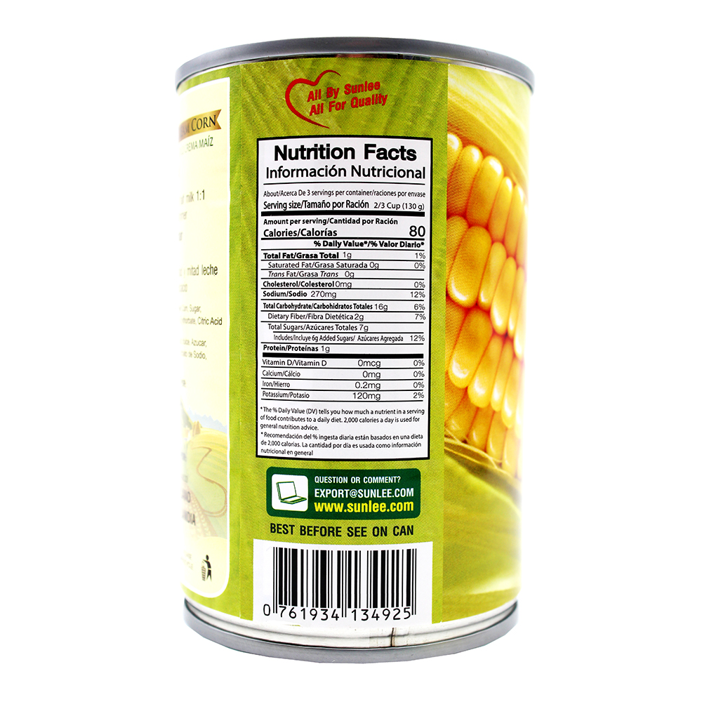 SUNLEE Cream Corn 15 Oz