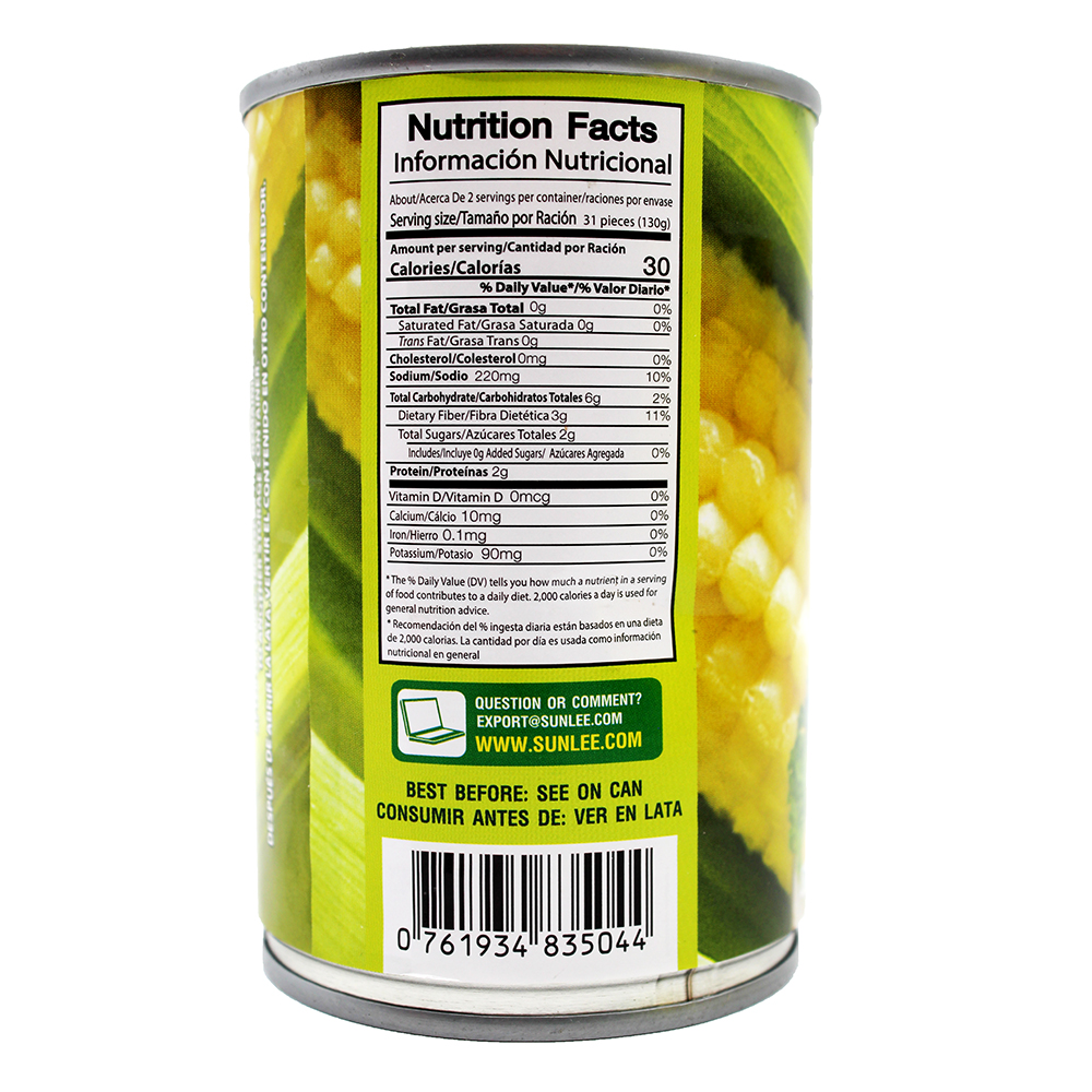 SUNLEE Young Baby Corn In Brine (Cut) 15 OZ