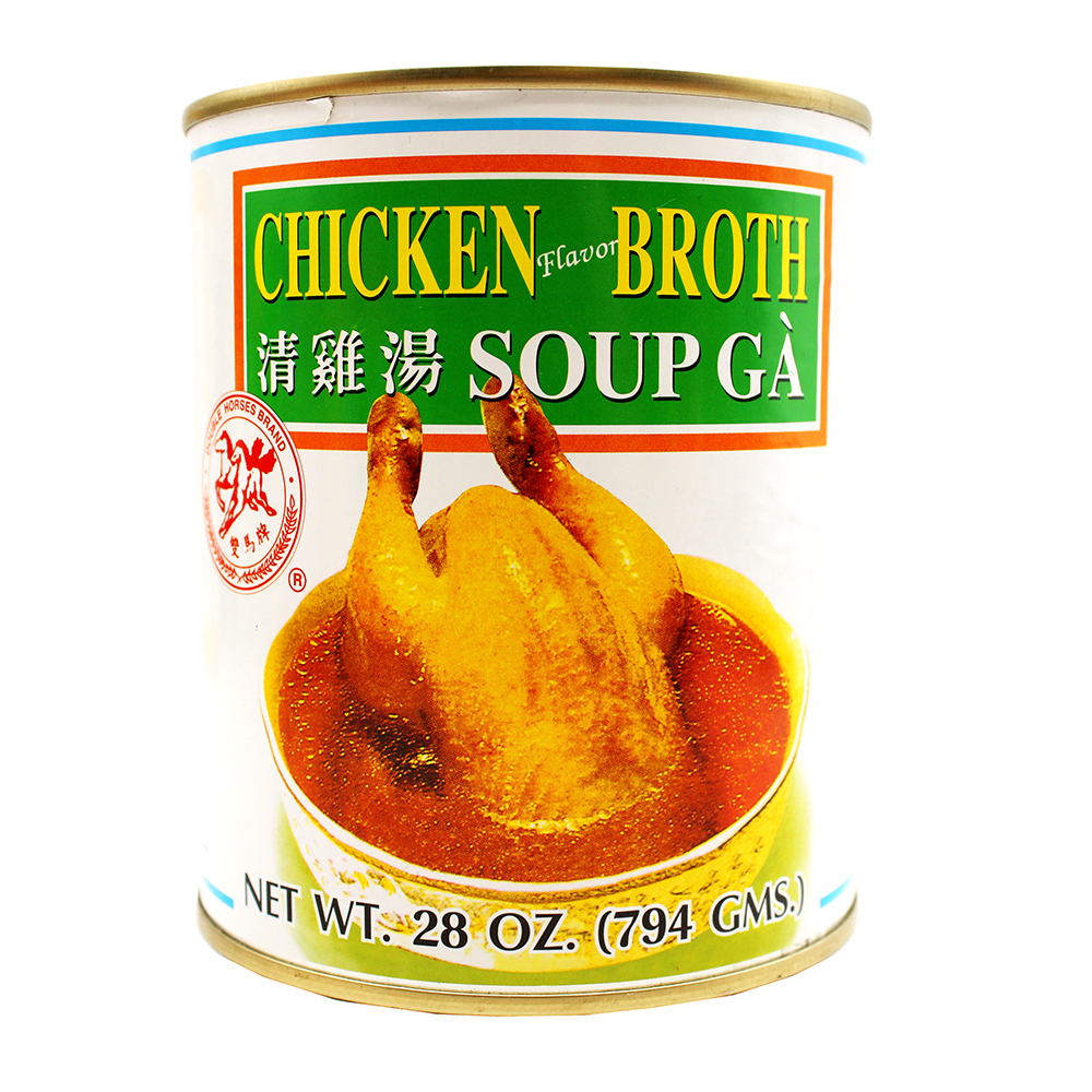 DOUBLE HORSES Chicken Flavor Broth / Sup Ga 28 OZ