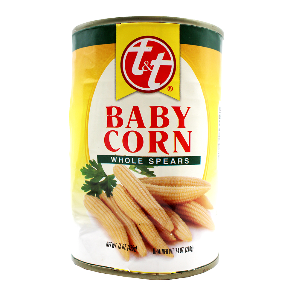 T&T Baby Corn Whole Spears 15 OZ