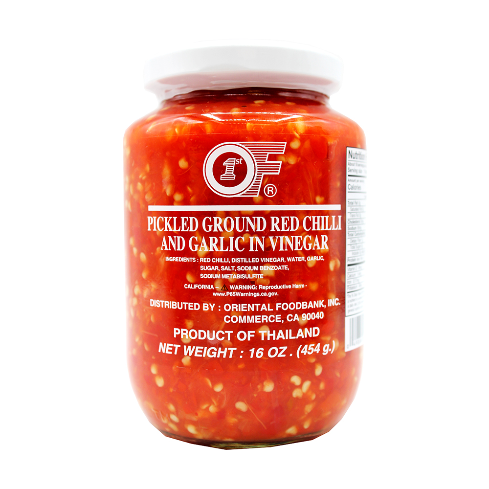 1ST OF Pickled Ground Red Chili And Garlic In Vinegar 16 OZ