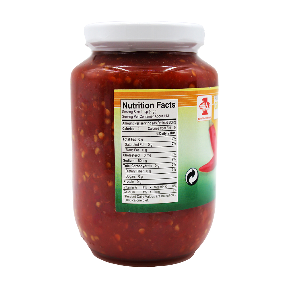 FIRST WORLD Pickled Ground Chilli With Garlic 16 OZ