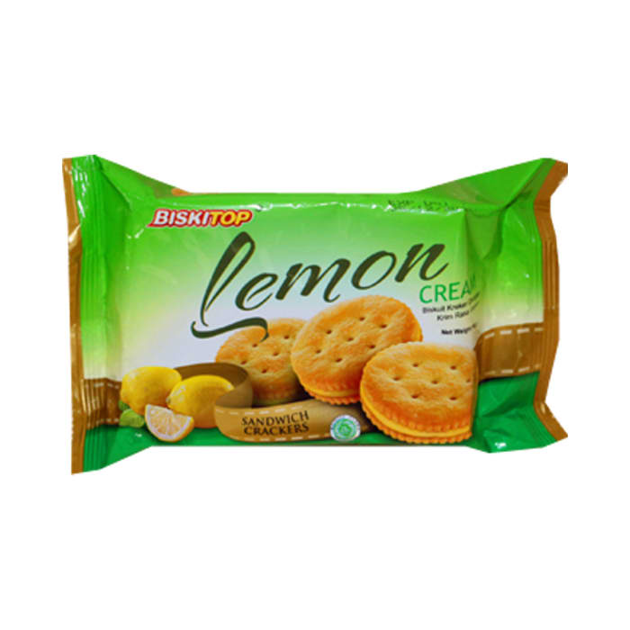 BISKITOP Lemon Cream Sandwich Crackers 165 G