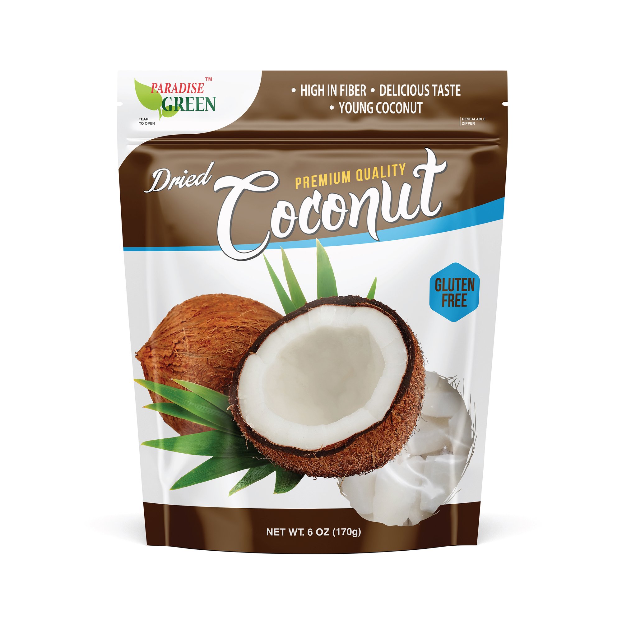 PARADISE GREEN Dried Coconut 6 OZ