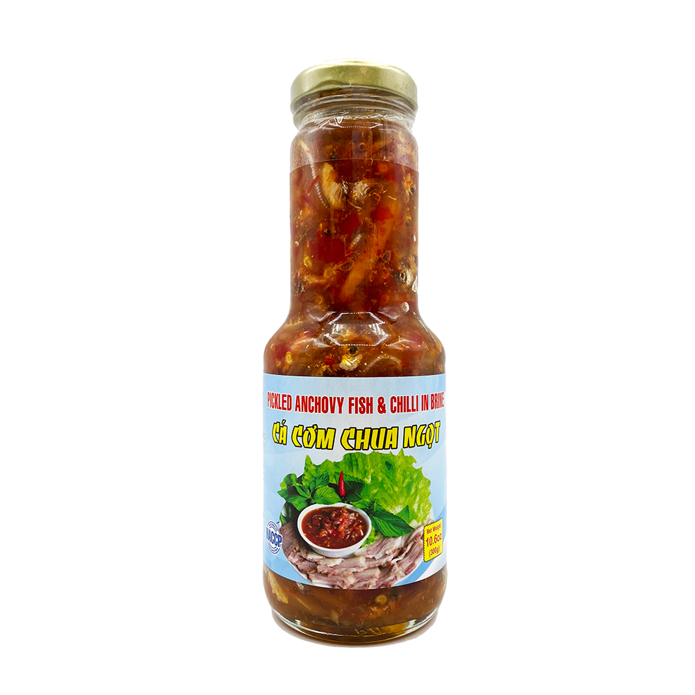 ROCKMAN Pickled Anchovy Fish & Chili In Brine Ca Com Chua Ngot 10.6 Oz