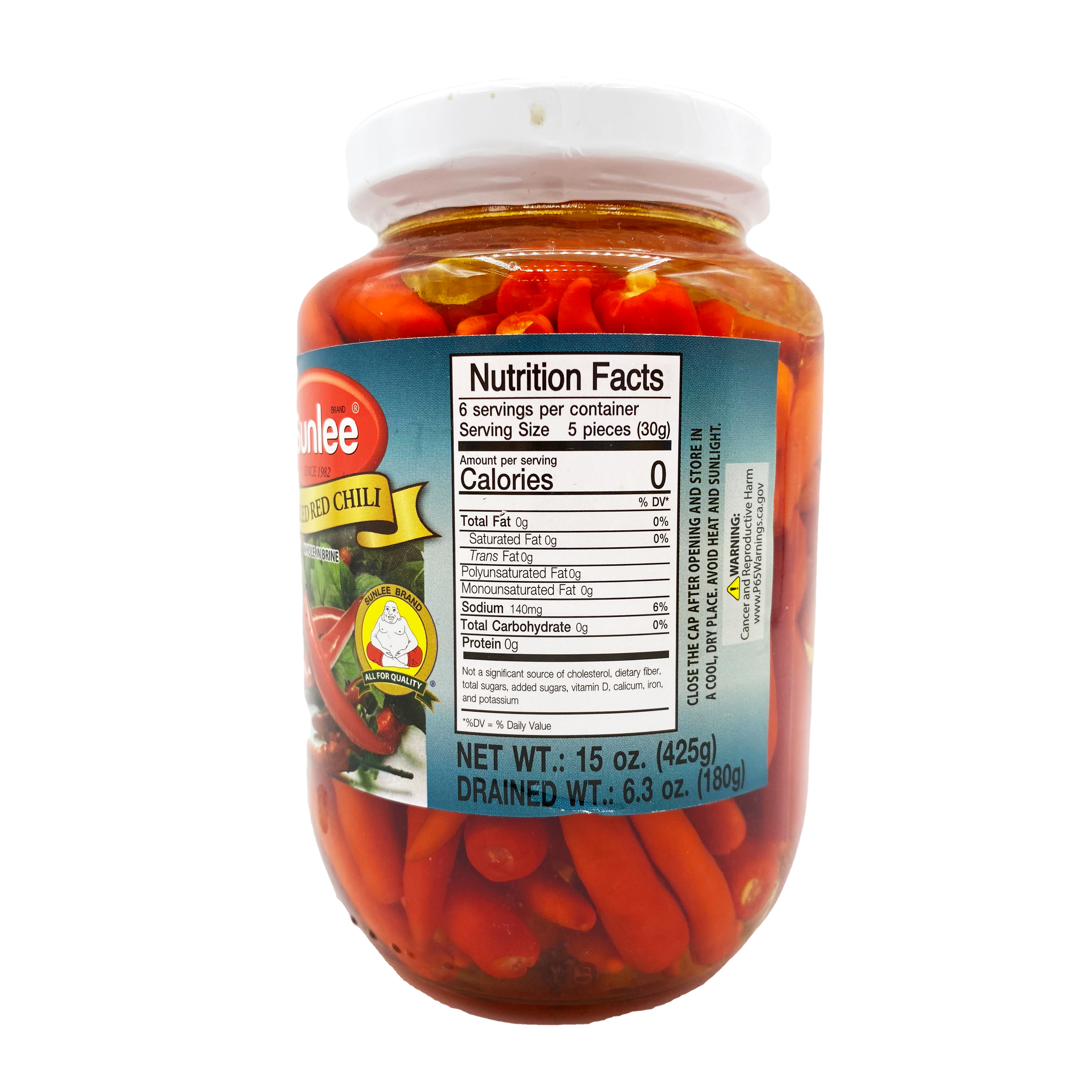 SUNLEE Pickled Red Chili In Brine 16 OZ