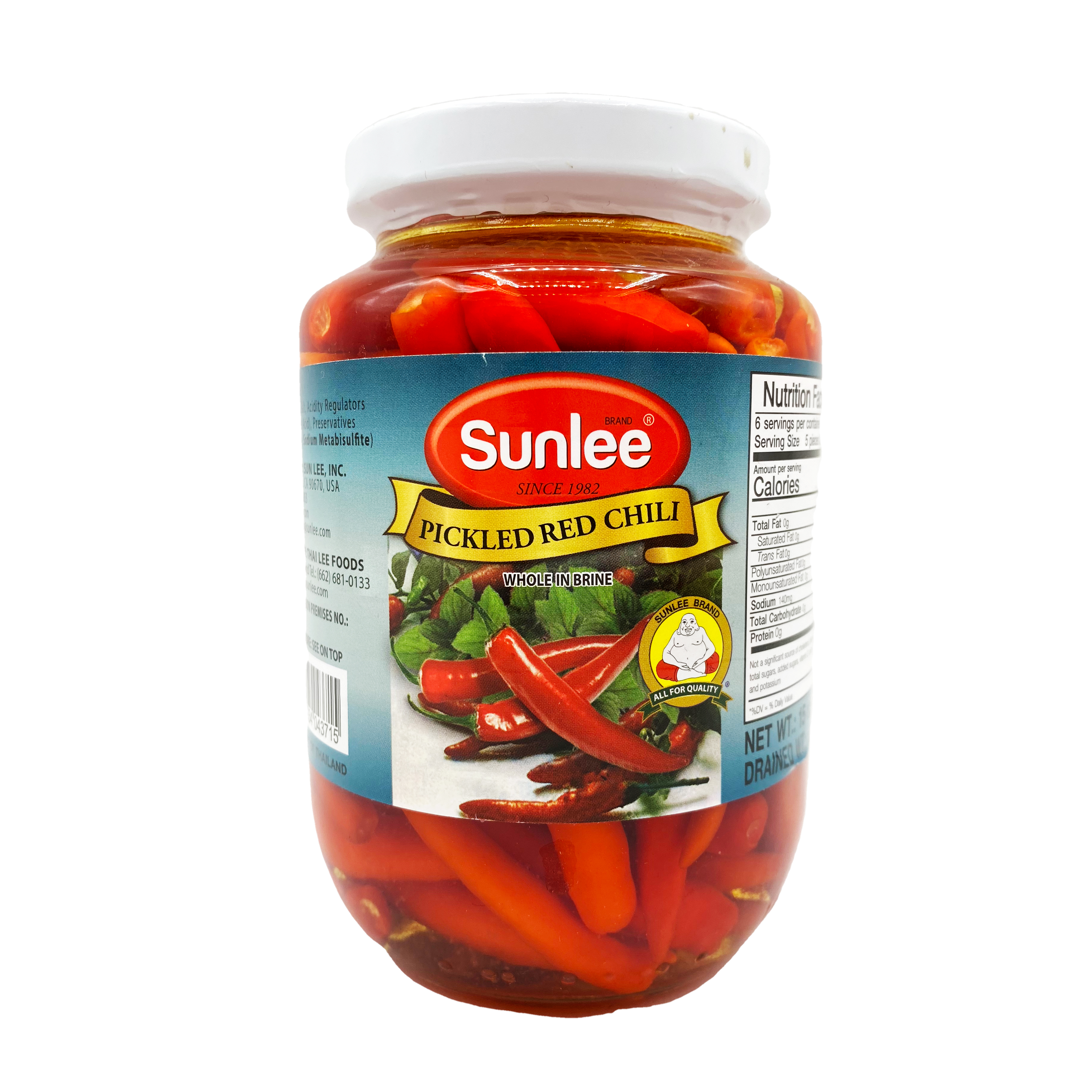 SUNLEE Pickled Red Chili In Brine 16 OZ