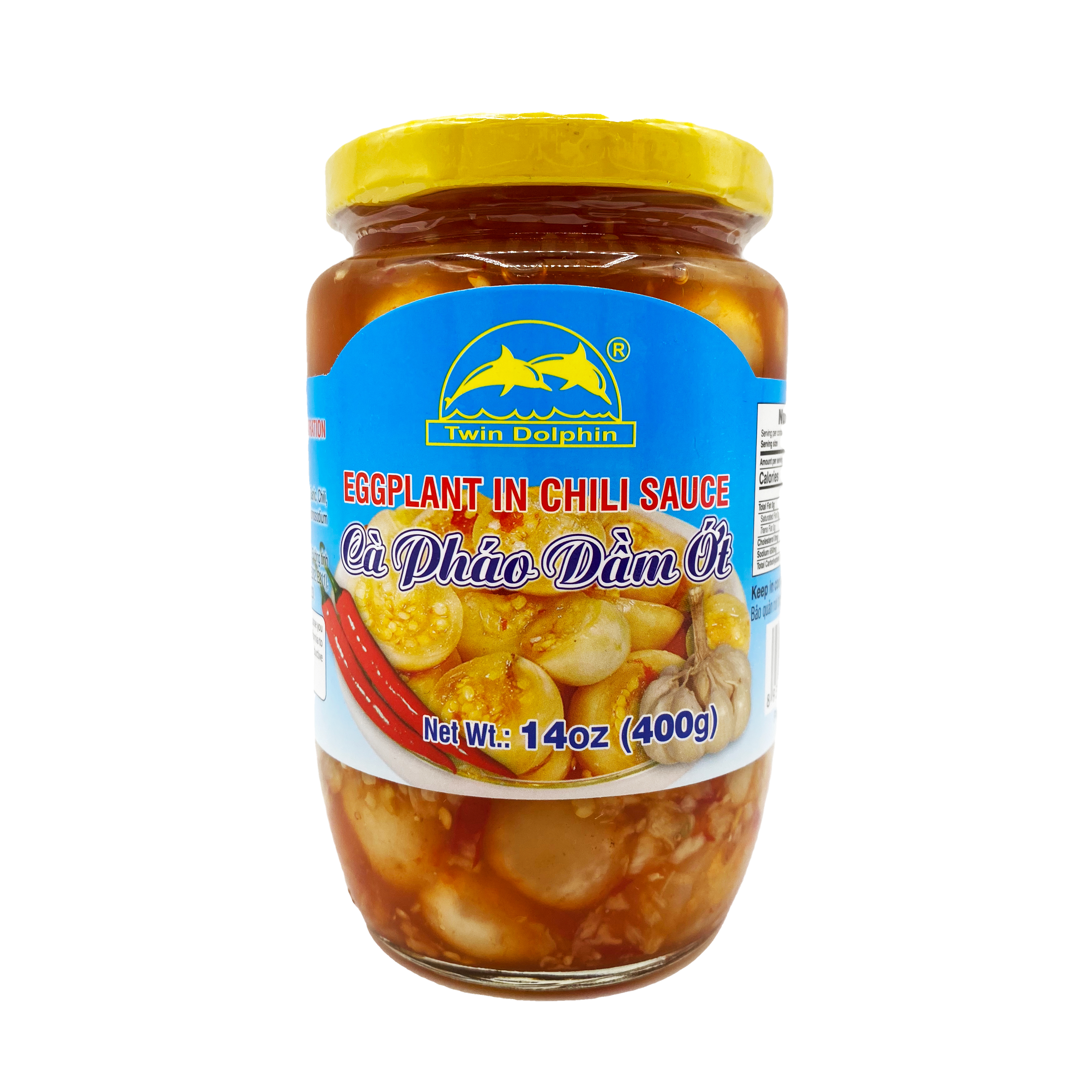 TWIN DOLPHIN Eggplant In Chili Sauce / Ca Phao Dam Ot 14 OZ