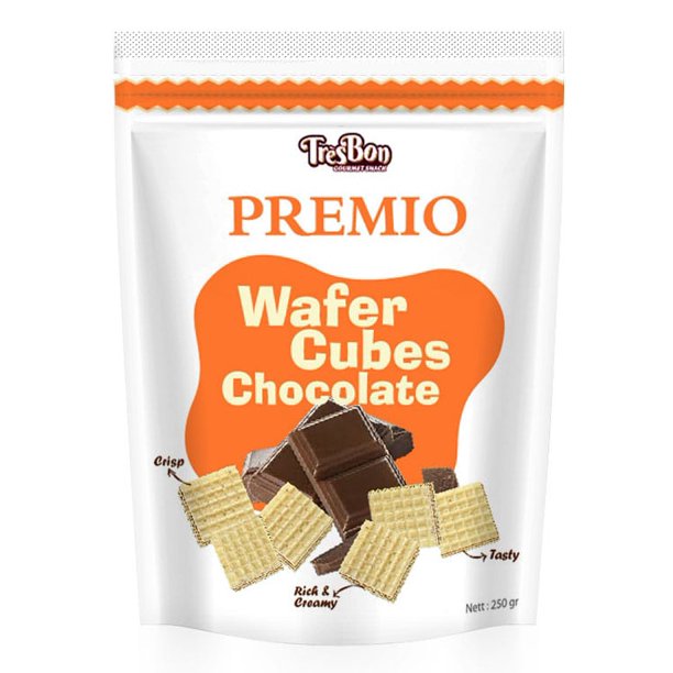 TRESBON Wafer Cubes Chocolate 8.8 Oz
