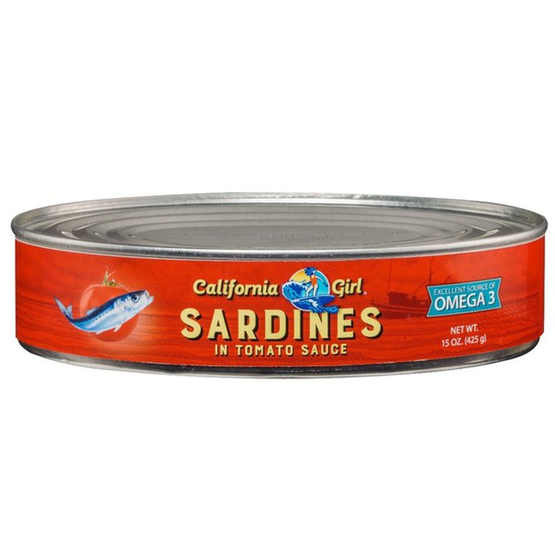 CALIFORNIA Girl Sardines In Tomato Sauce 15 OZ
