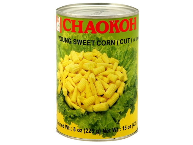 CHAOKOH Young Sweet Corn (Cut) In Brine 15 OZ