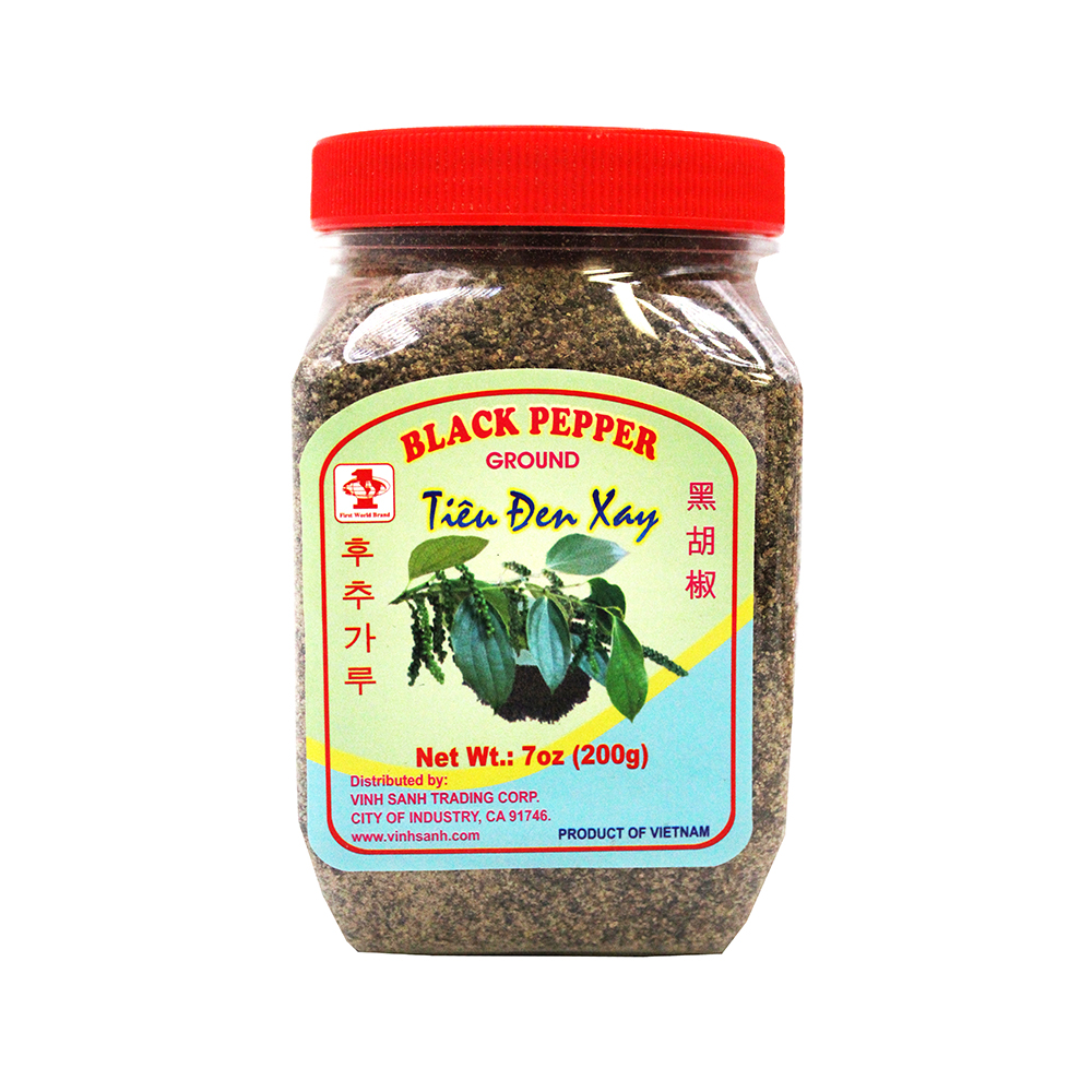 FIRST WORLD Black Pepper Powder/ Bot Tieu Den 7 OZ