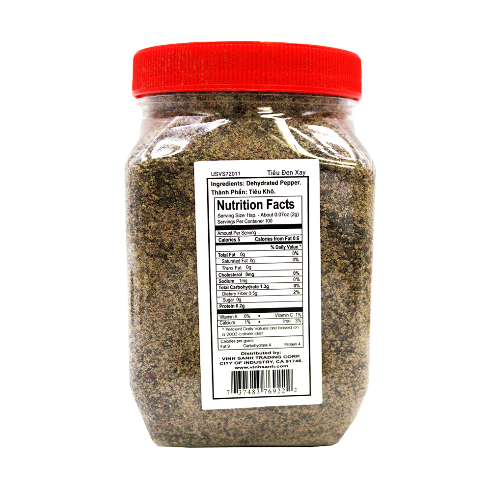 FIRST WORLD Black Pepper Powder/ Bot Tieu Den 7 OZ