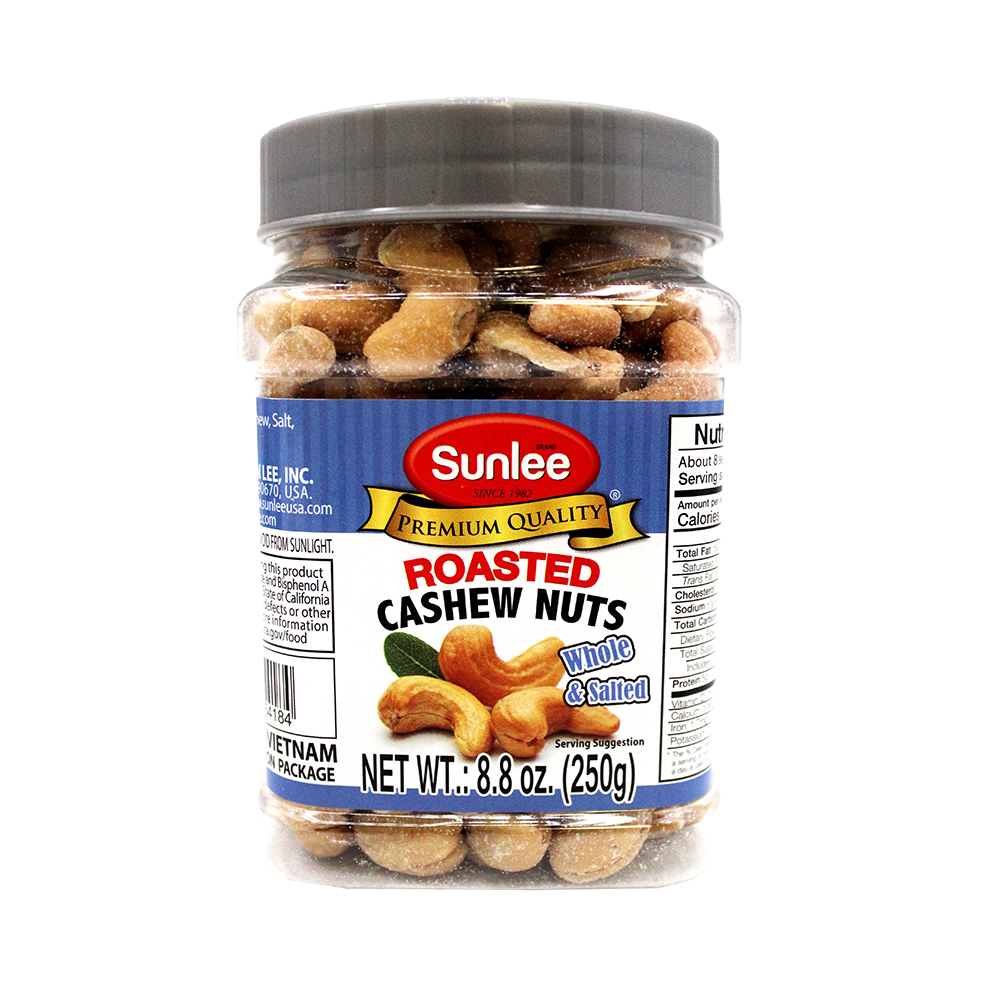 SUNLEE Roasted Cashew Nuts Whole & Salted 8.8 OZ