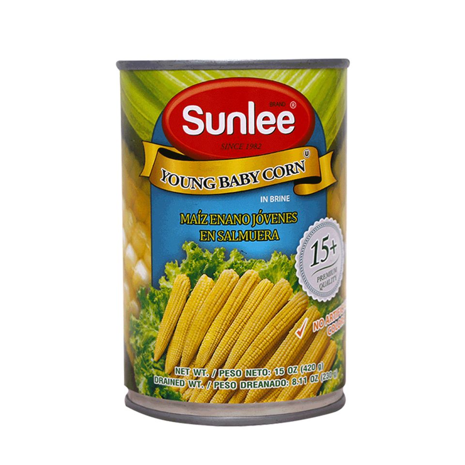 SUNLEE Young Baby Corn In Brine 15 Oz