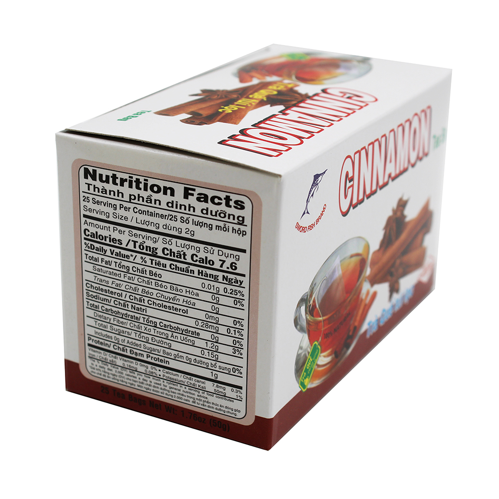 SWORD FISH Cinnamon Tea / Tra Que Tui Loc 25 Bags